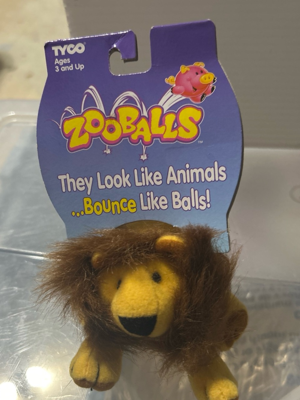 Zooballs Plush Yellow Lion Toy by